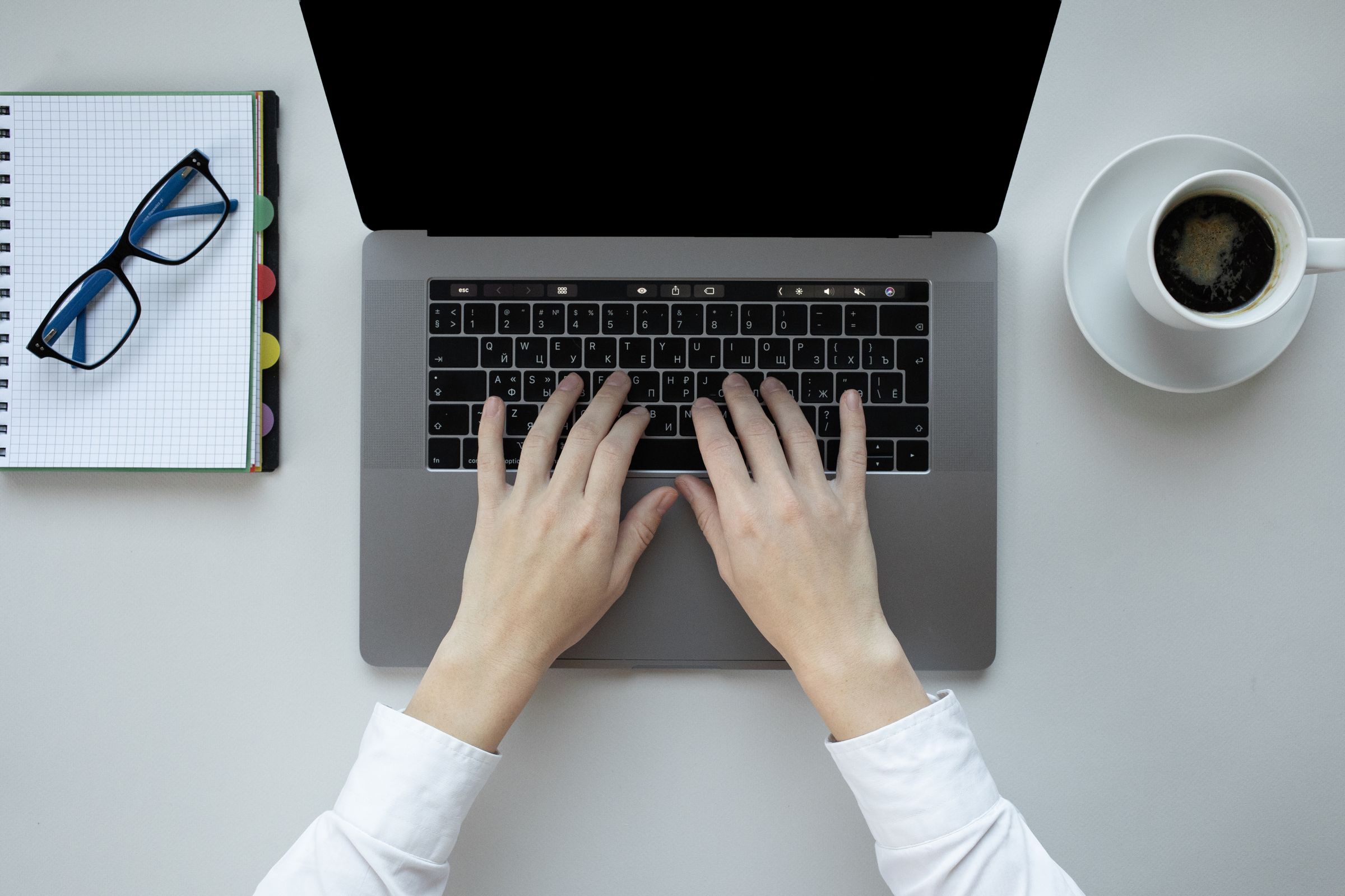 Arbeitsplatz für die strukturierte Planung einer Website